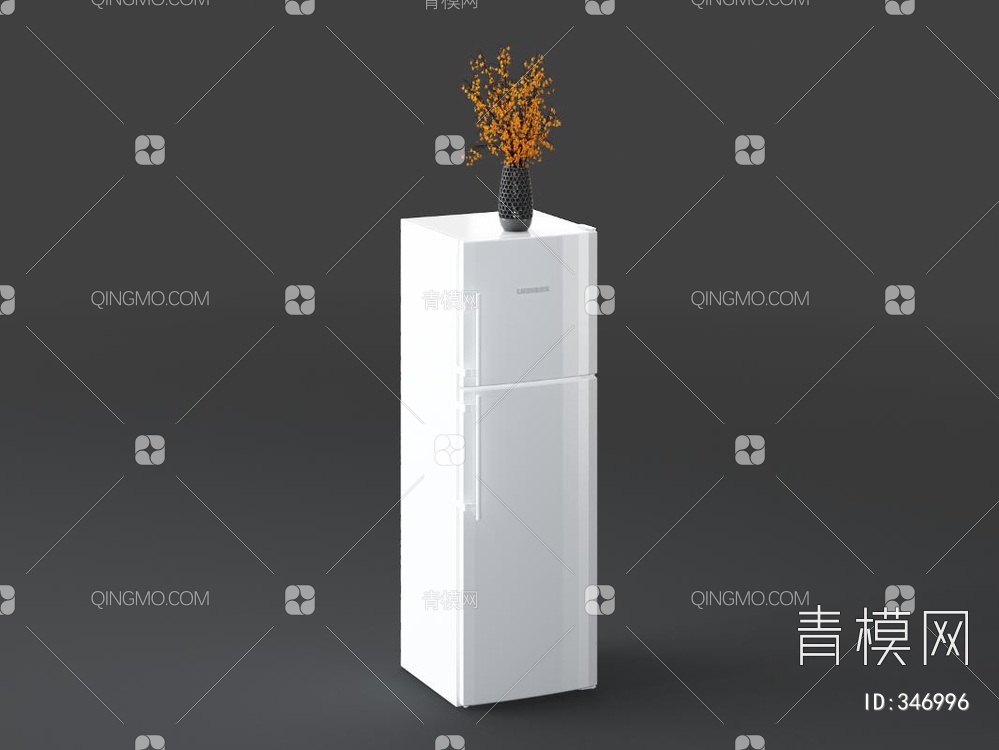 单门冰箱3D模型下载【ID:346996】
