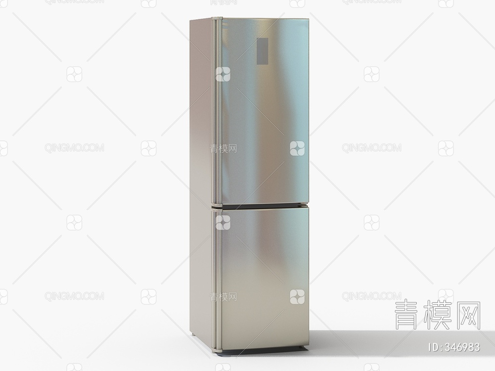 单门冰箱3D模型下载【ID:346983】