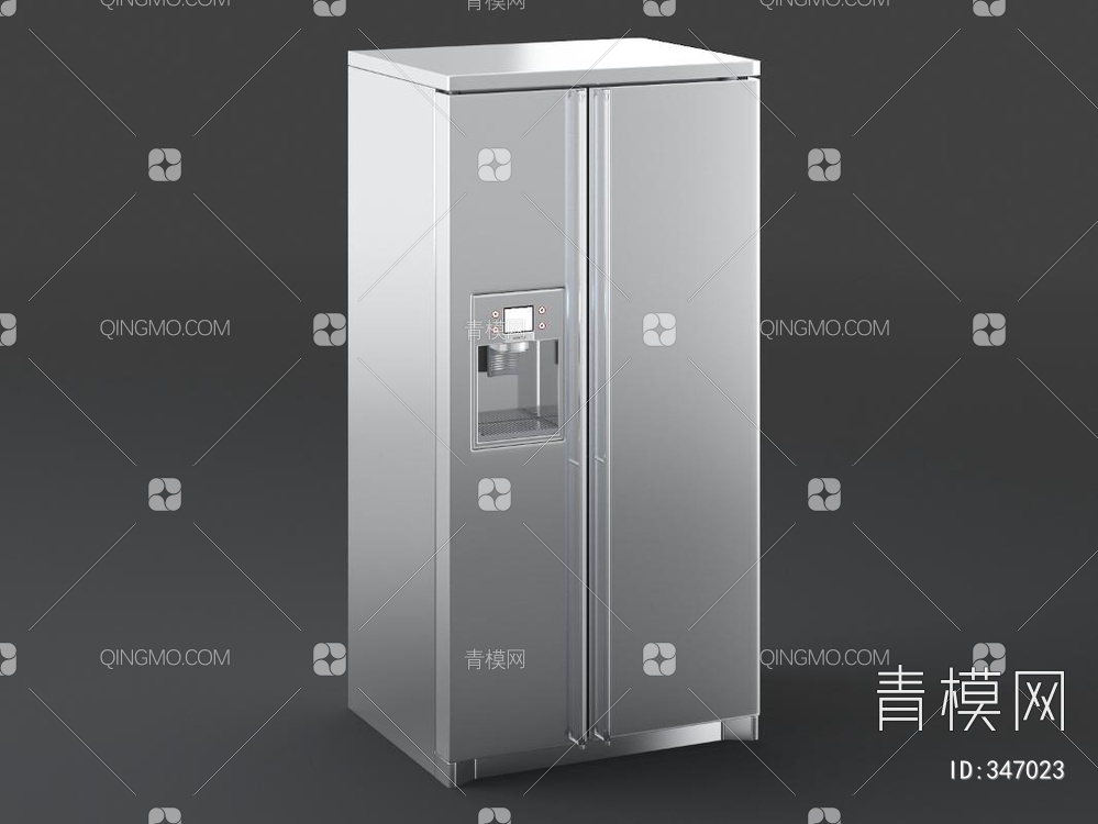 双门冰箱3D模型下载【ID:347023】