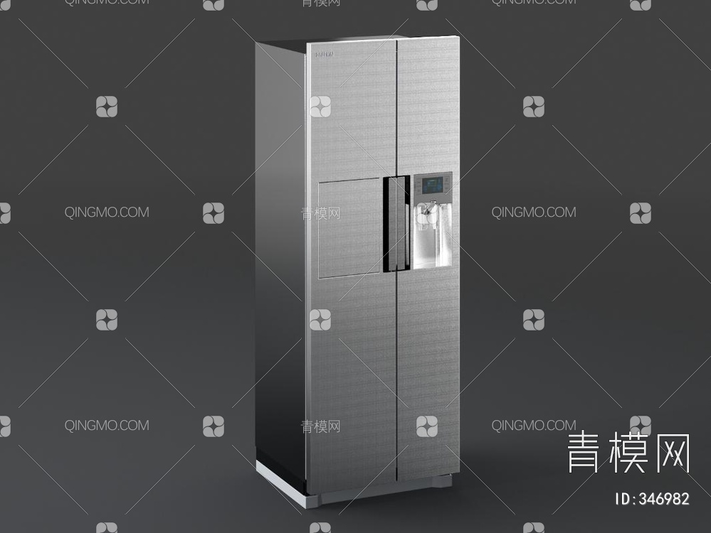 双门冰箱3D模型下载【ID:346982】