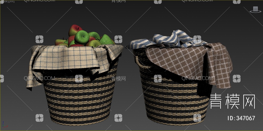 水果 水果篮3D模型下载【ID:347067】
