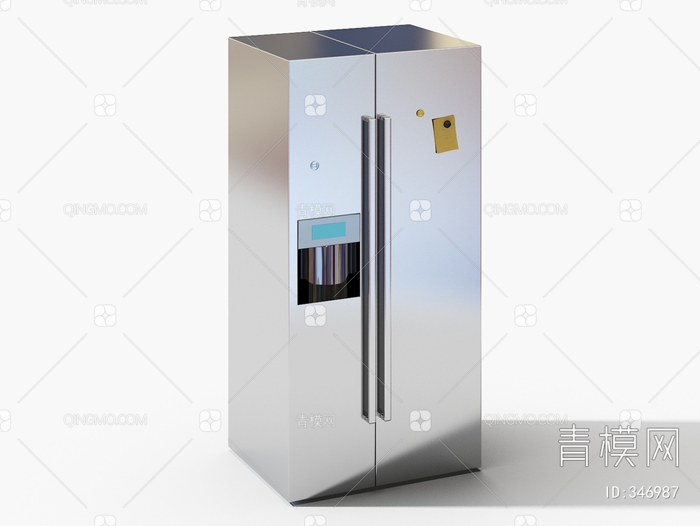 双门冰箱3D模型下载【ID:346987】