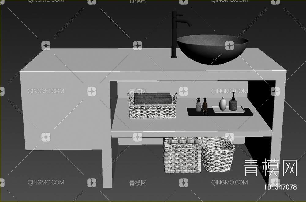 洗手台3D模型下载【ID:347078】