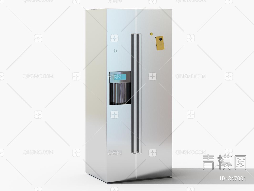 双门冰箱3D模型下载【ID:347001】