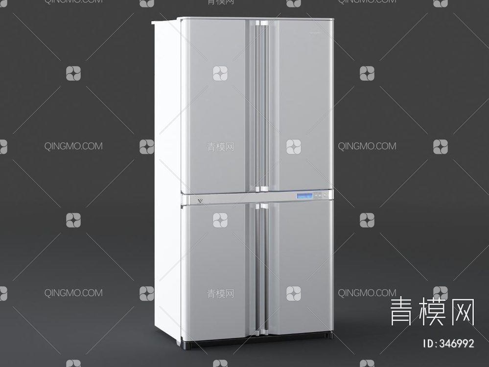 双门冰箱3D模型下载【ID:346992】