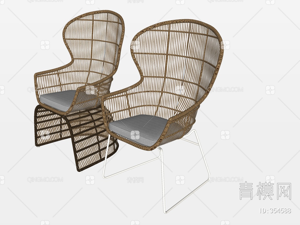 户外椅SU模型下载【ID:354588】