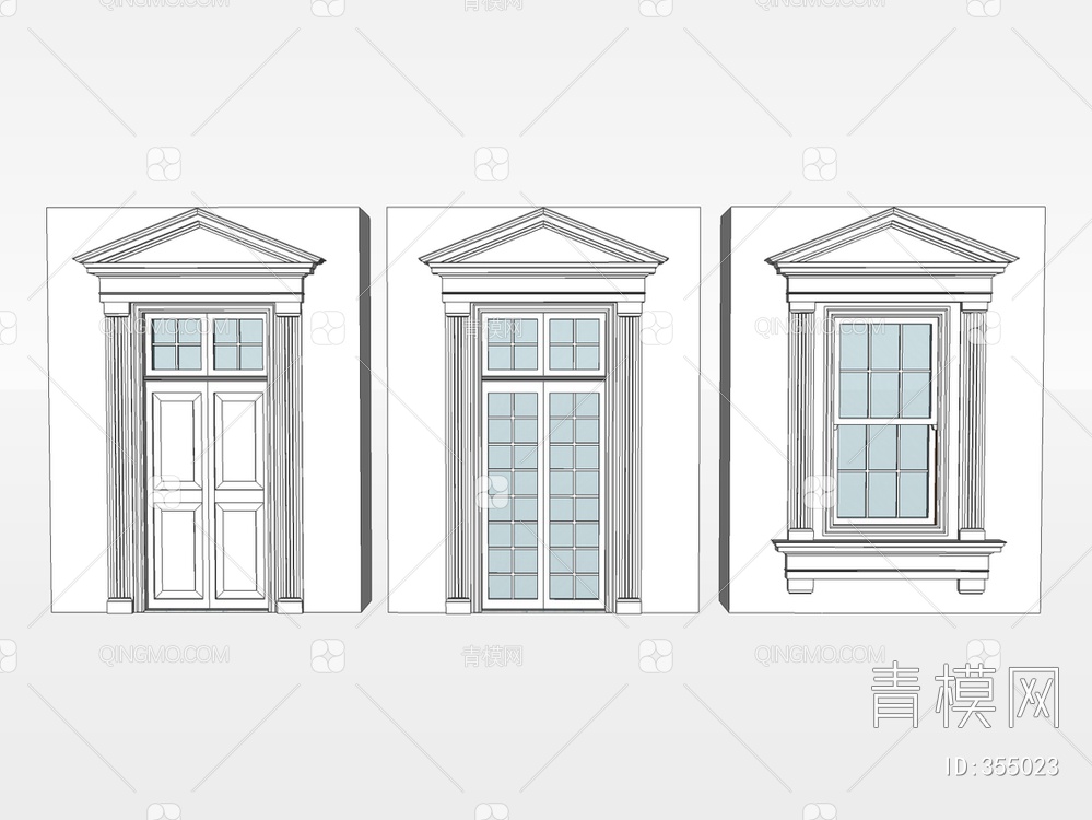 门窗SU模型下载【ID:355023】
