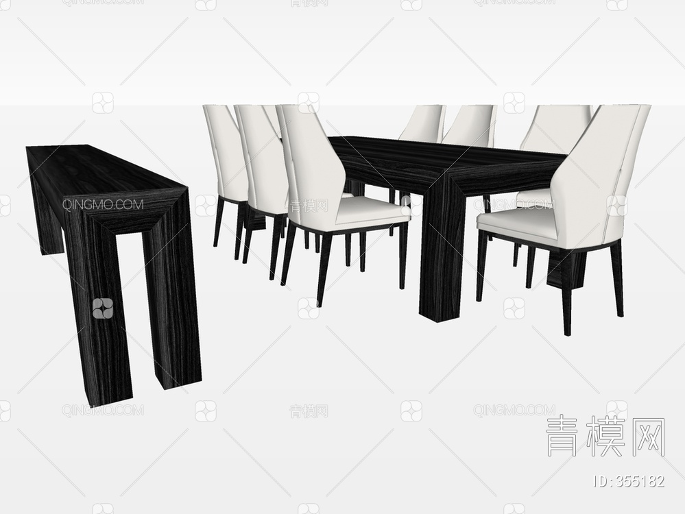 餐桌椅SU模型下载【ID:355182】