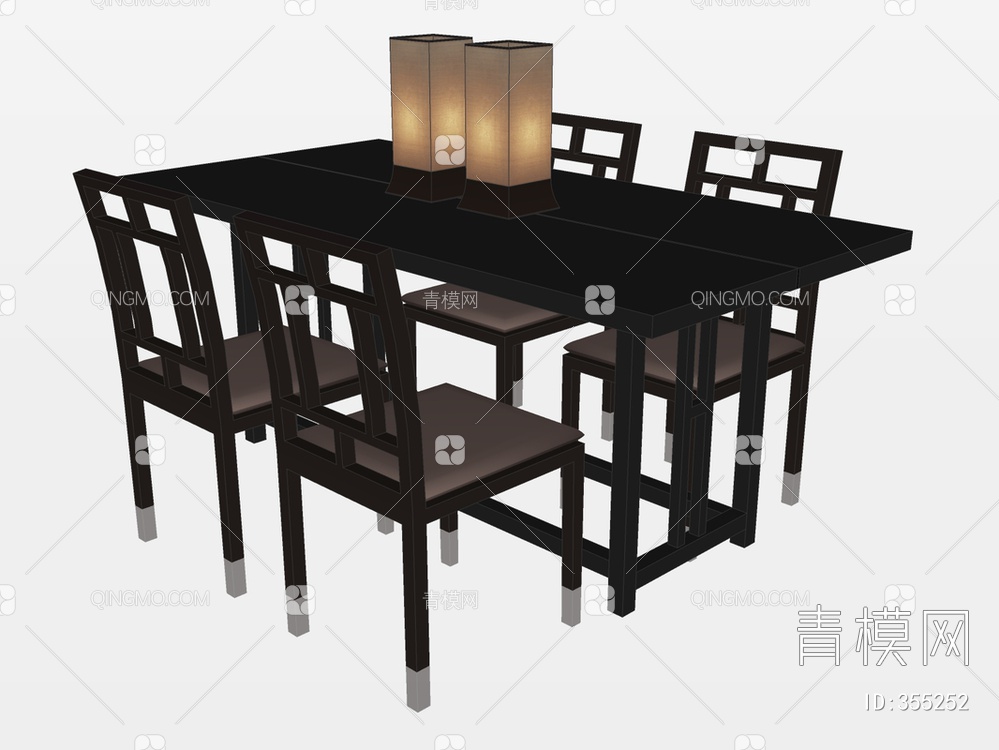 餐桌椅SU模型下载【ID:355252】