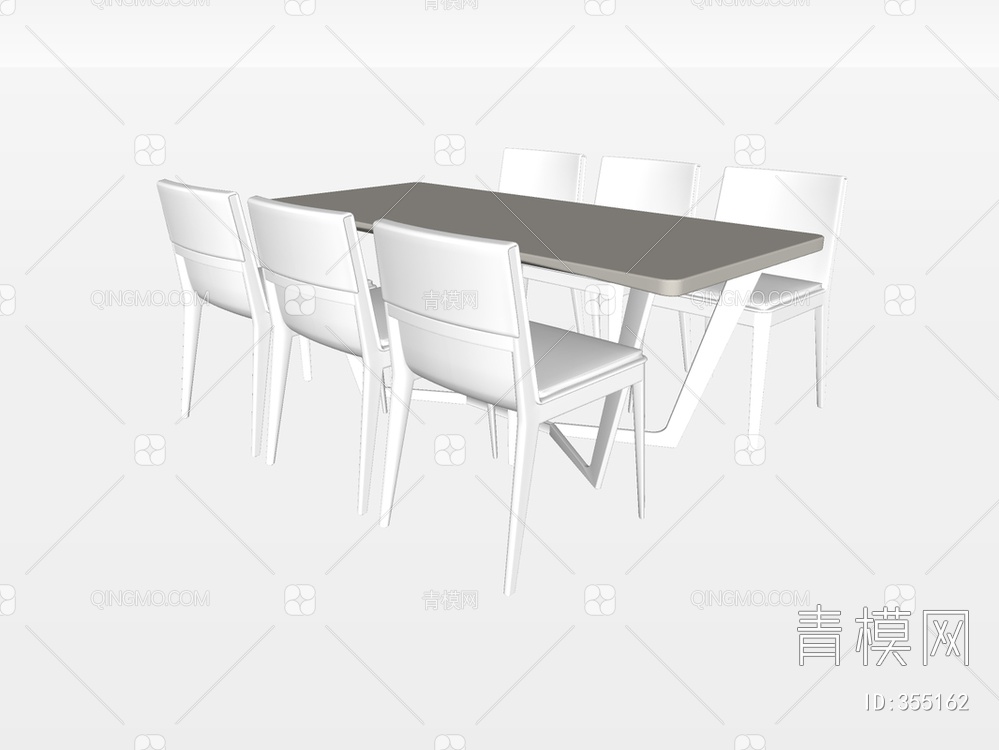 餐桌椅SU模型下载【ID:355162】
