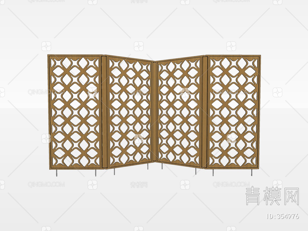 屏风隔断SU模型下载【ID:354976】