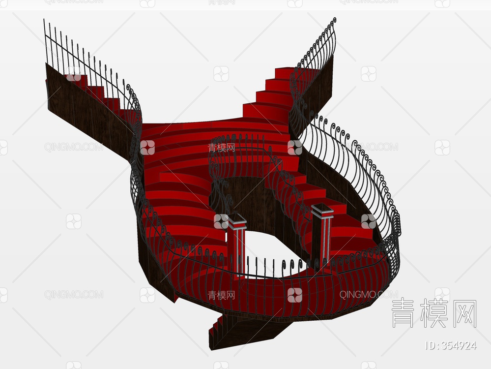 楼梯SU模型下载【ID:354924】