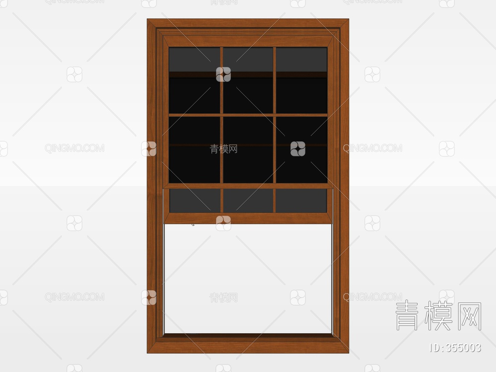 木质窗户SU模型下载【ID:355003】