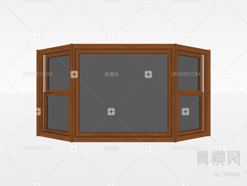 木质窗户SU模型下载【ID:354989】