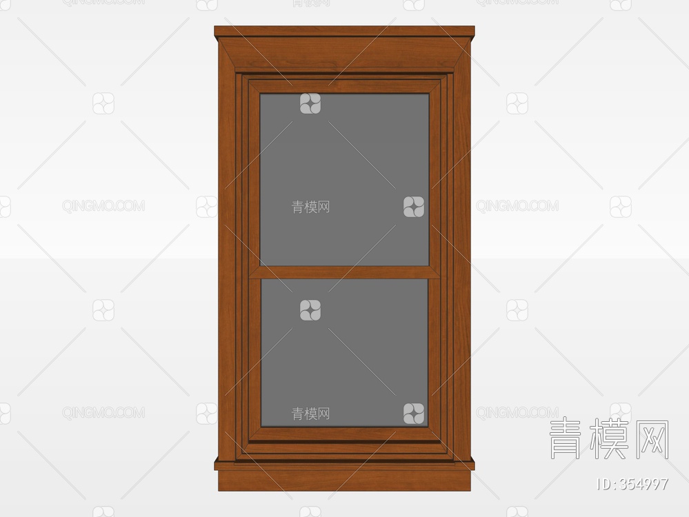 木质窗户SU模型下载【ID:354997】