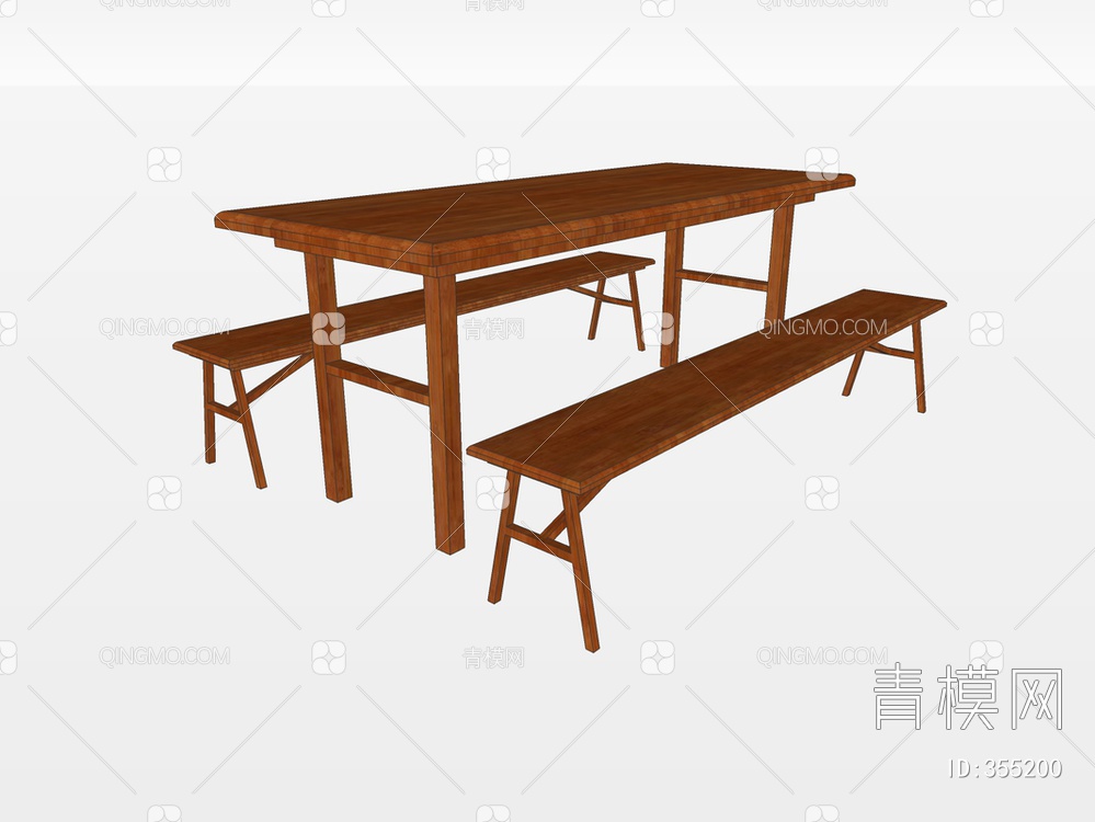 餐桌椅SU模型下载【ID:355200】