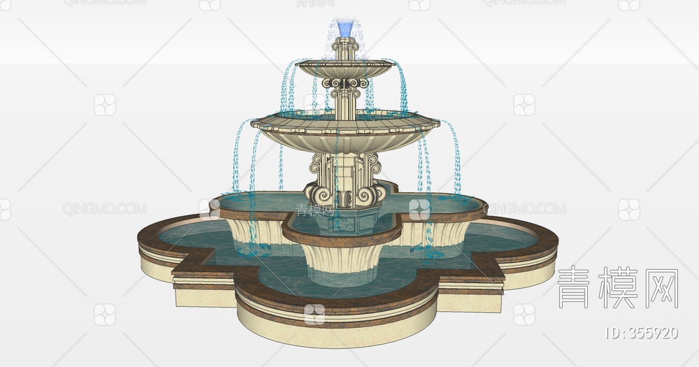 喷泉SU模型下载【ID:355920】