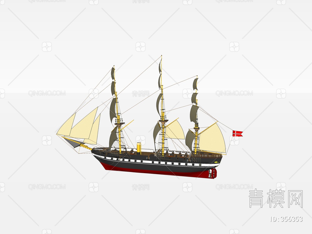 轮船SU模型下载【ID:356353】