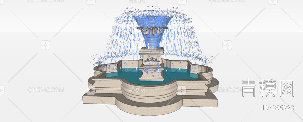 喷泉SU模型下载【ID:355923】