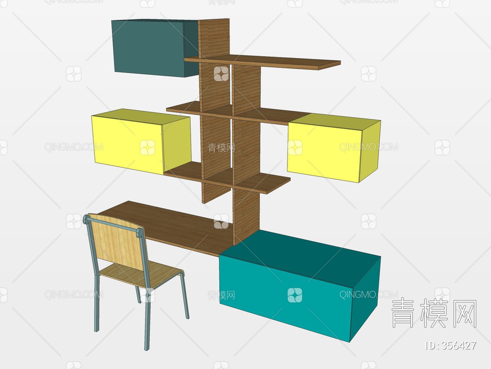 书桌SU模型下载【ID:356427】