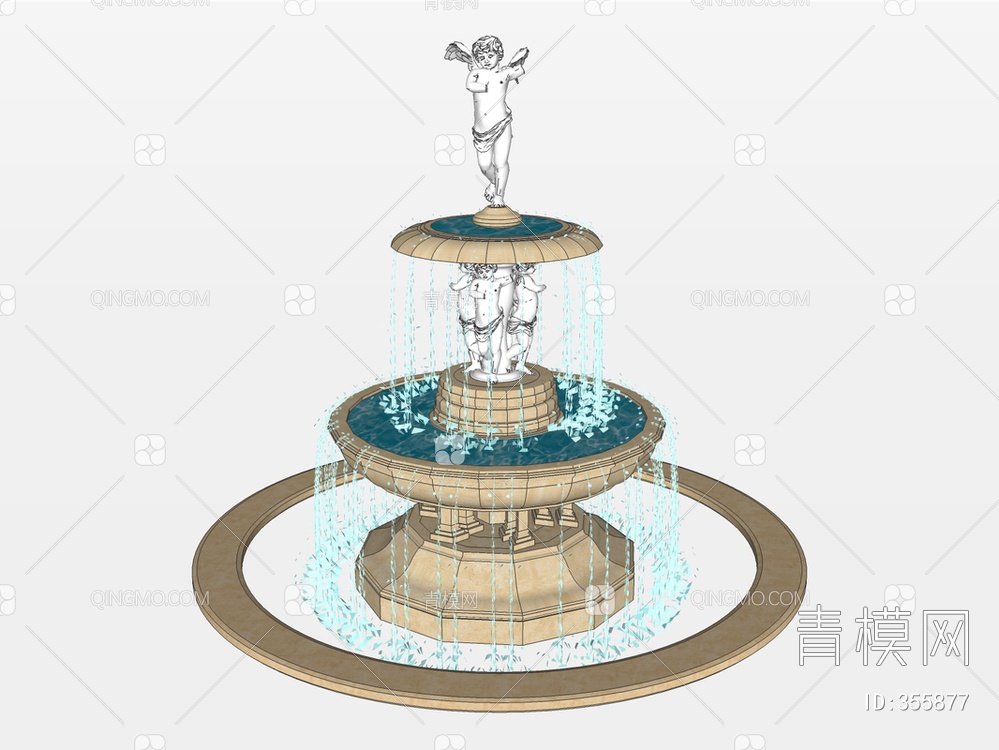 喷泉SU模型下载【ID:355877】