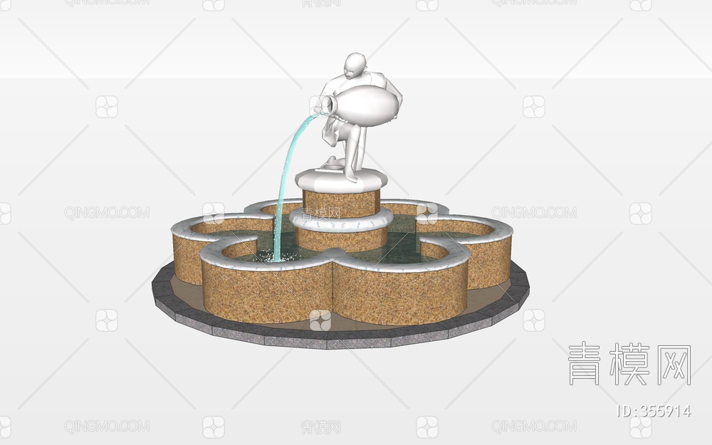 喷泉SU模型下载【ID:355914】