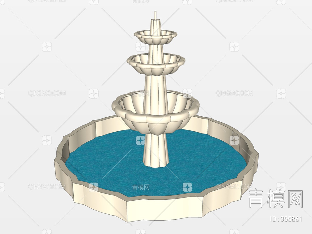 喷泉SU模型下载【ID:355861】