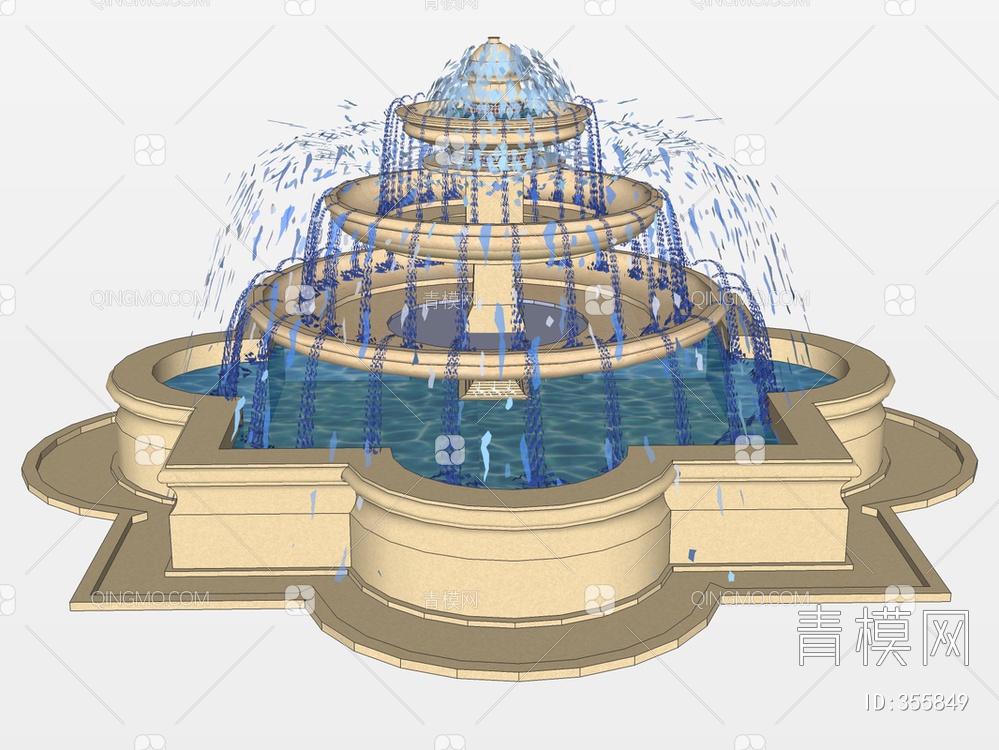 喷泉SU模型下载【ID:355849】