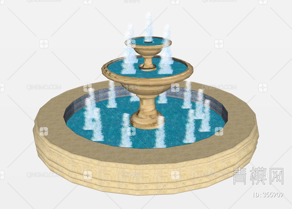 喷泉SU模型下载【ID:355909】