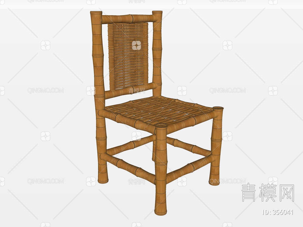 竹制单椅SU模型下载【ID:356041】
