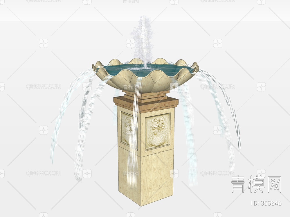 喷泉SU模型下载【ID:355846】