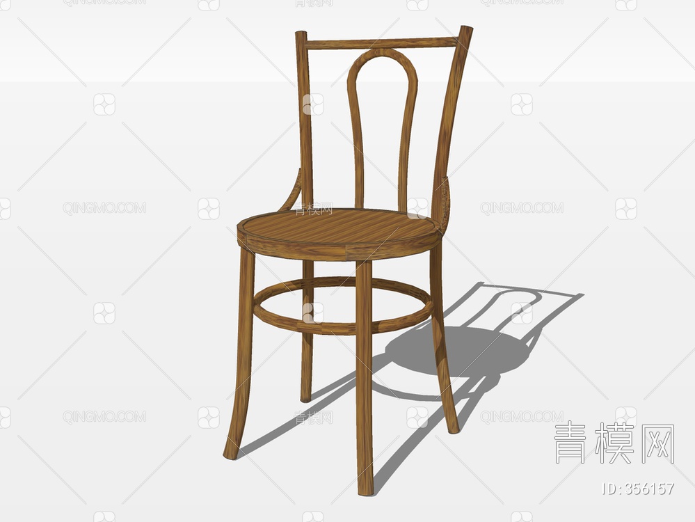 木质单椅SU模型下载【ID:356157】