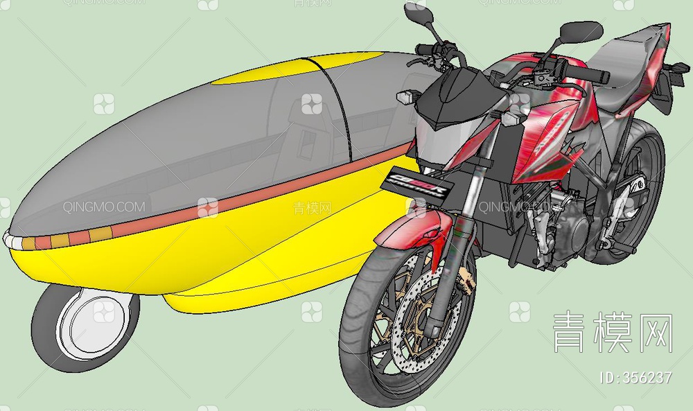 摩托车SU模型下载【ID:356237】
