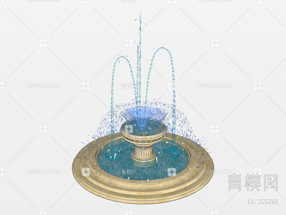 喷泉SU模型下载【ID:355828】