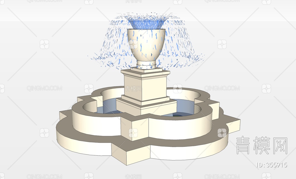 喷泉SU模型下载【ID:355915】