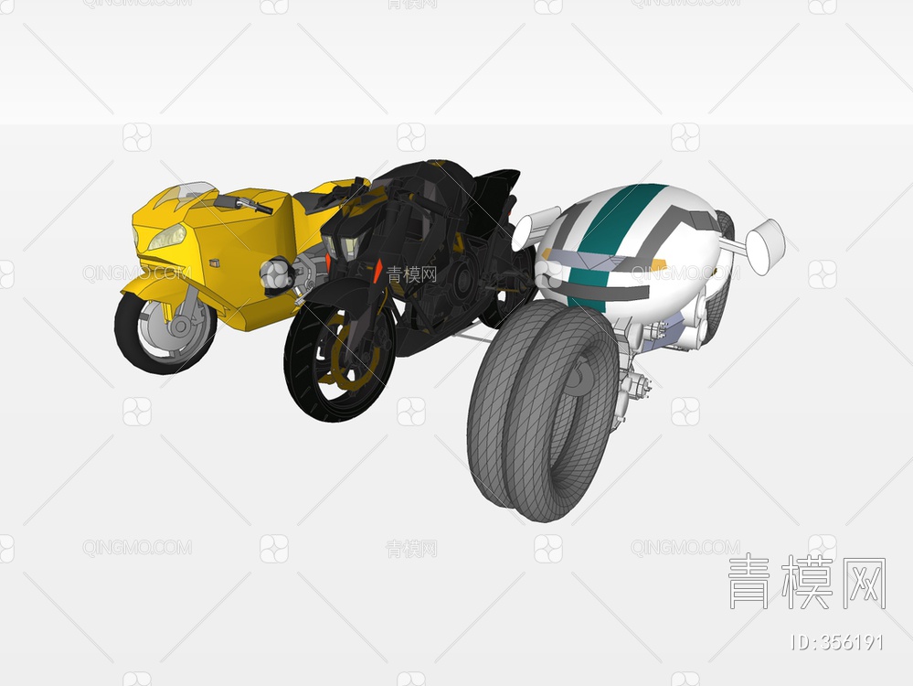 摩托车SU模型下载【ID:356191】
