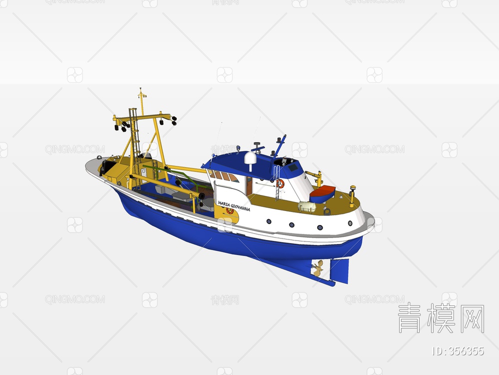 轮船SU模型下载【ID:356355】