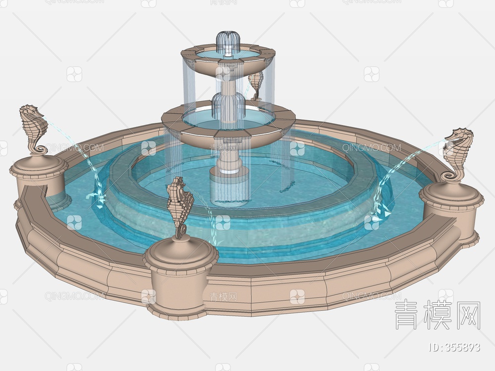 喷泉SU模型下载【ID:355893】