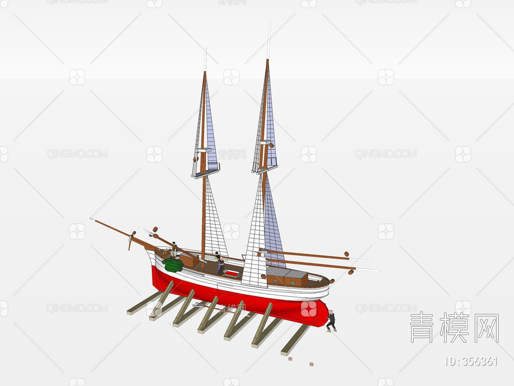 轮船SU模型下载【ID:356361】