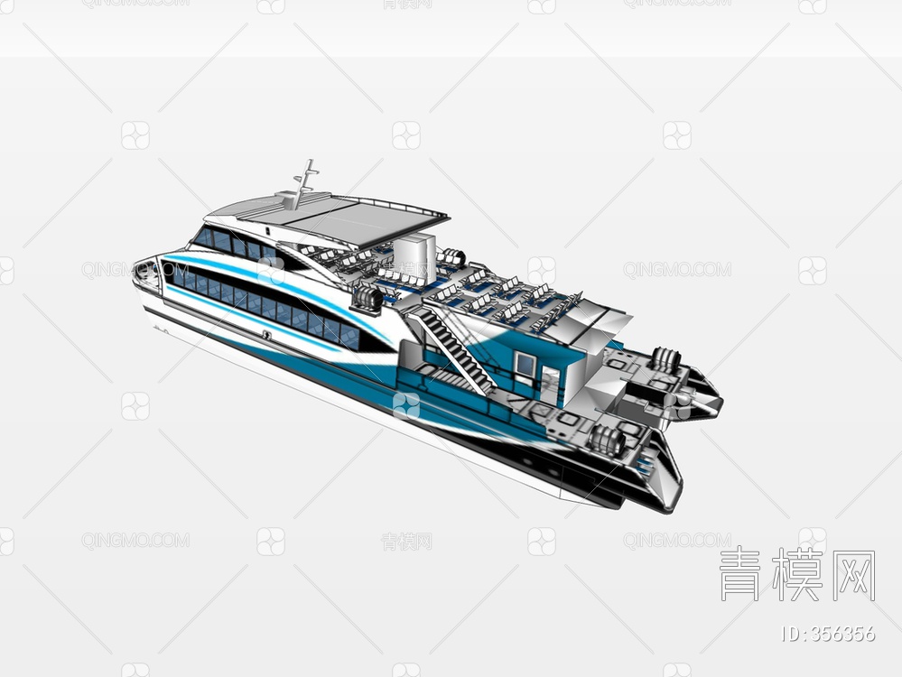 轮船SU模型下载【ID:356356】