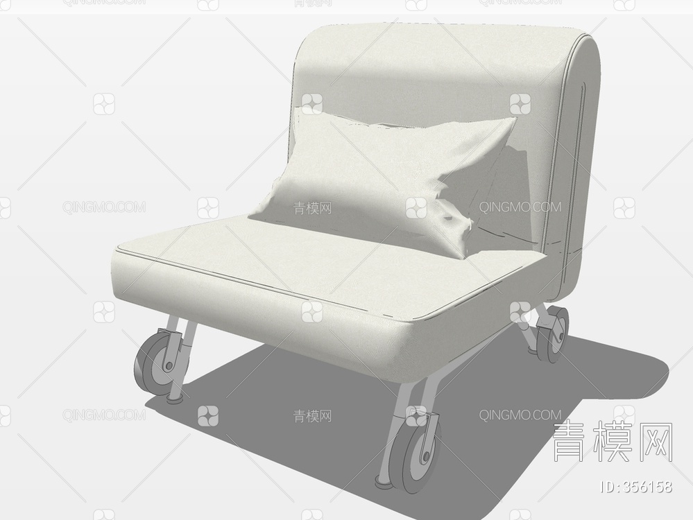 轮子椅子SU模型下载【ID:356158】