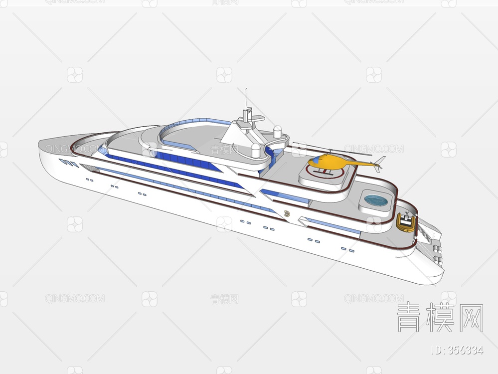 轮船SU模型下载【ID:356334】