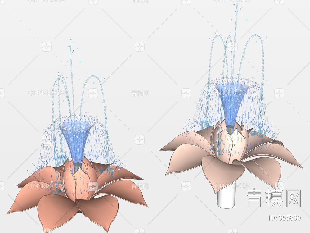 花朵喷泉SU模型下载【ID:355830】