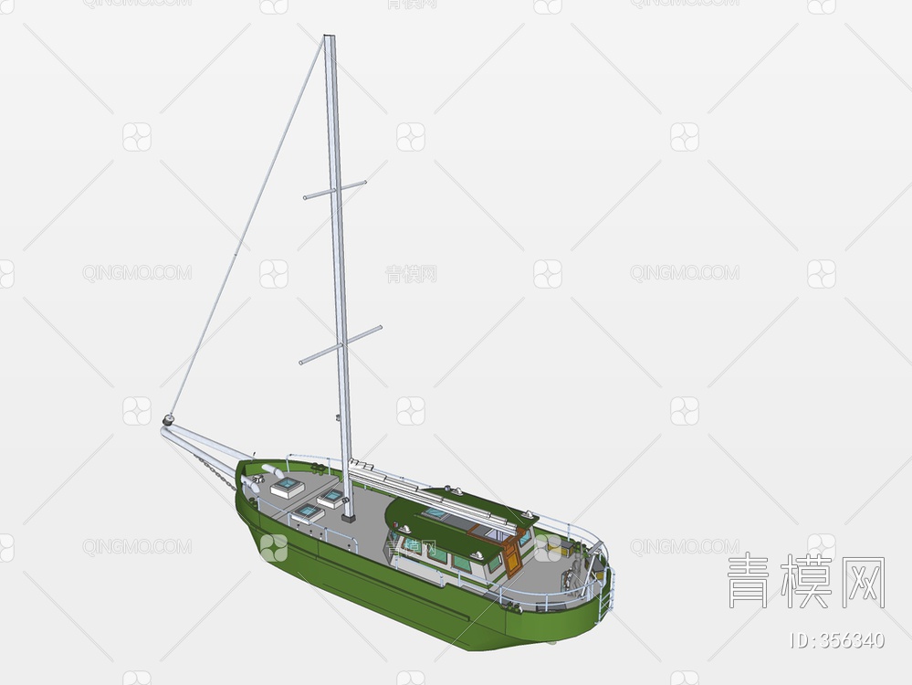 轮船SU模型下载【ID:356340】