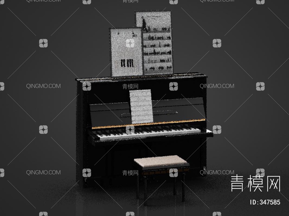 钢琴3D模型下载【ID:347585】