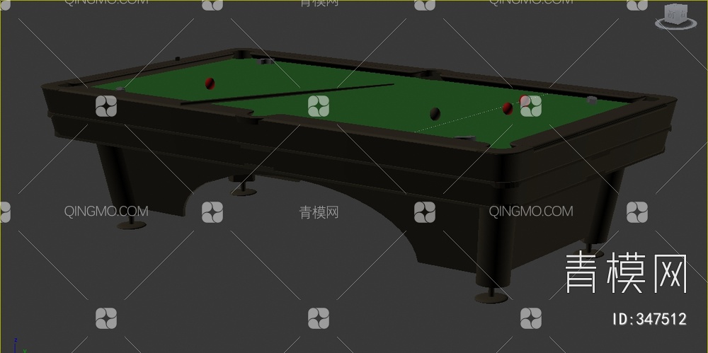 台球桌3D模型下载【ID:347512】