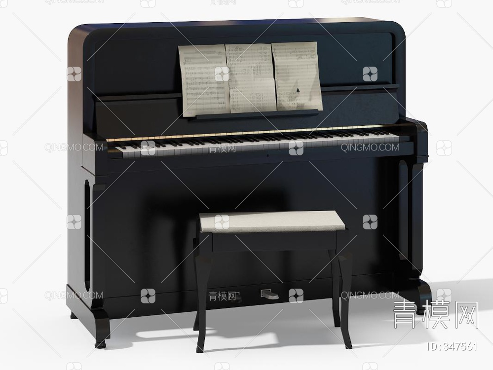钢琴3D模型下载【ID:347561】