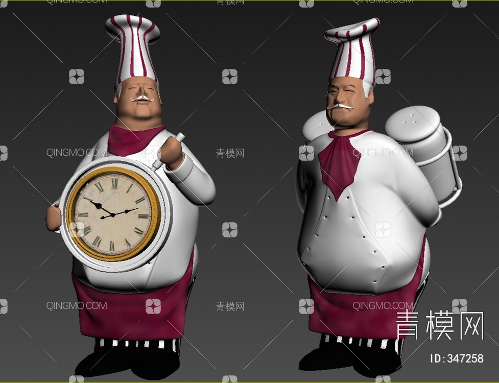 人偶钟表3D模型下载【ID:347258】