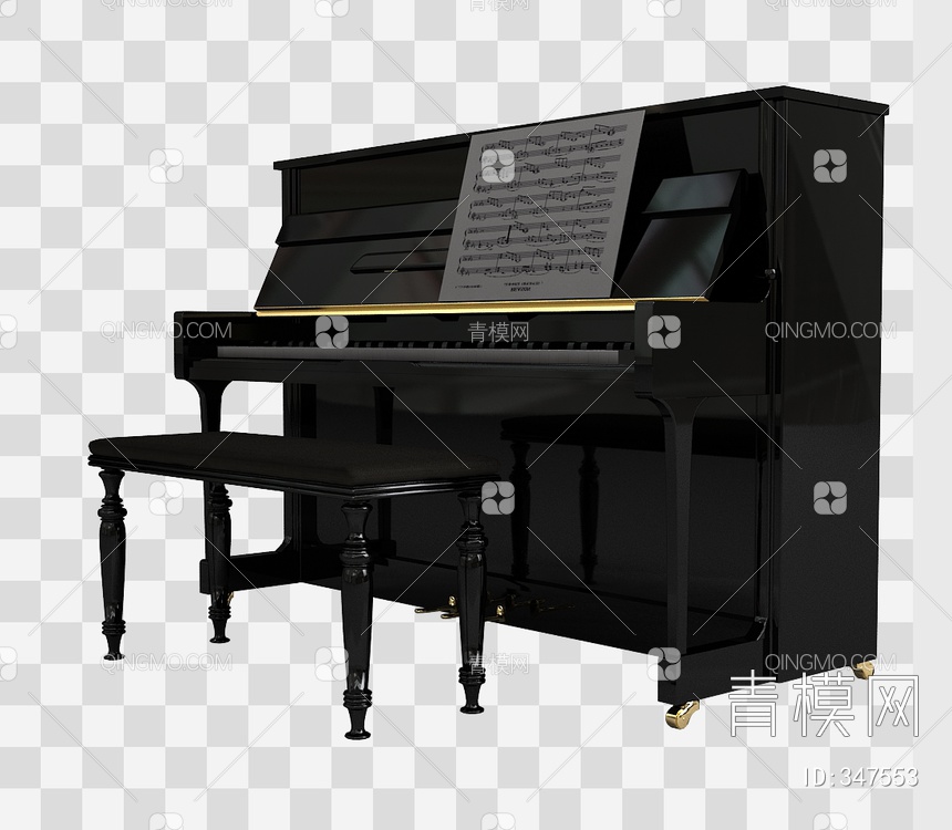 钢琴3D模型下载【ID:347553】