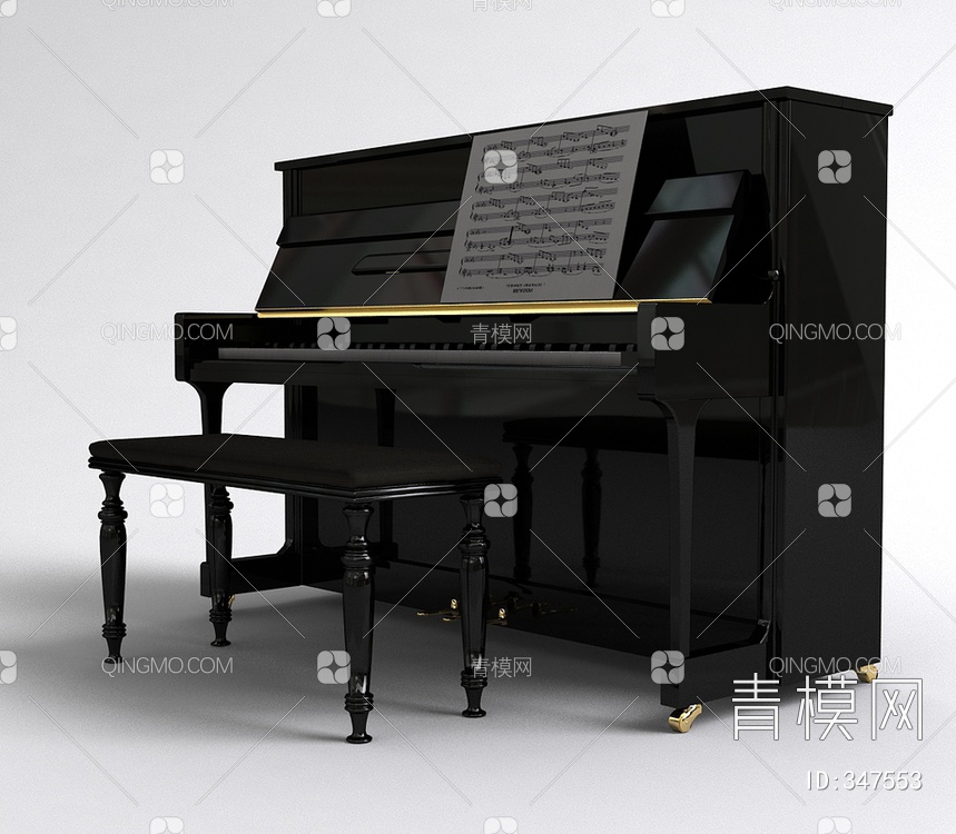 钢琴3D模型下载【ID:347553】